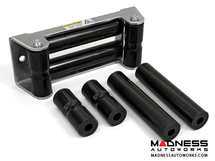 Jeep Wrangler JL Rope Rollers for Synthetic Winch Rope - Black